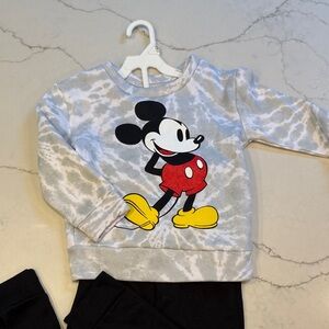 NWT Disney Mickey Mouse Kids Sweatsuit - Gray and Red